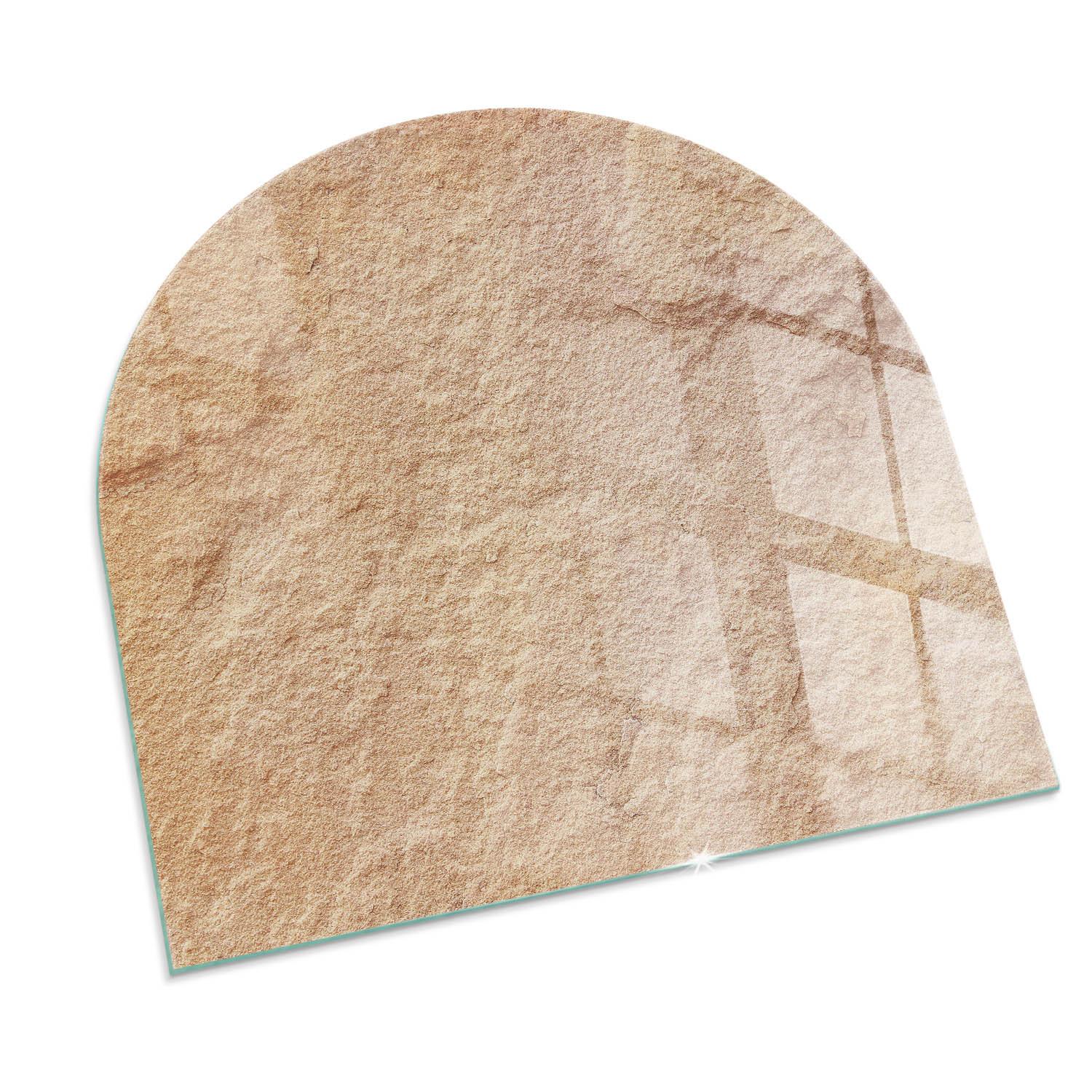 GLASPLATTE für Kamin 100x100 cm - Beige, Glas (100/100/0.4cm) - TULUP