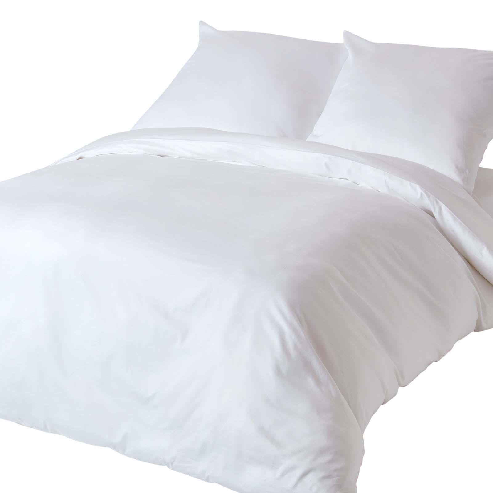 BIO-BETTWÄSCHE Satin Fadendichte 400 - Weiß, Textil (155/220cm) - Homescapes