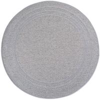 TEPPICH Outdoor VENTOUX in Grau, mit Bordüre, Ø 200 cm - Grau, Textil (200/200cm) - KADIMA DESIGN