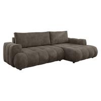 ECKSOFA Haiti, Seite: Rechts 2R+LC - Schwarz/Braun, Holz/Textil (276/156cm) - MIRJAN24