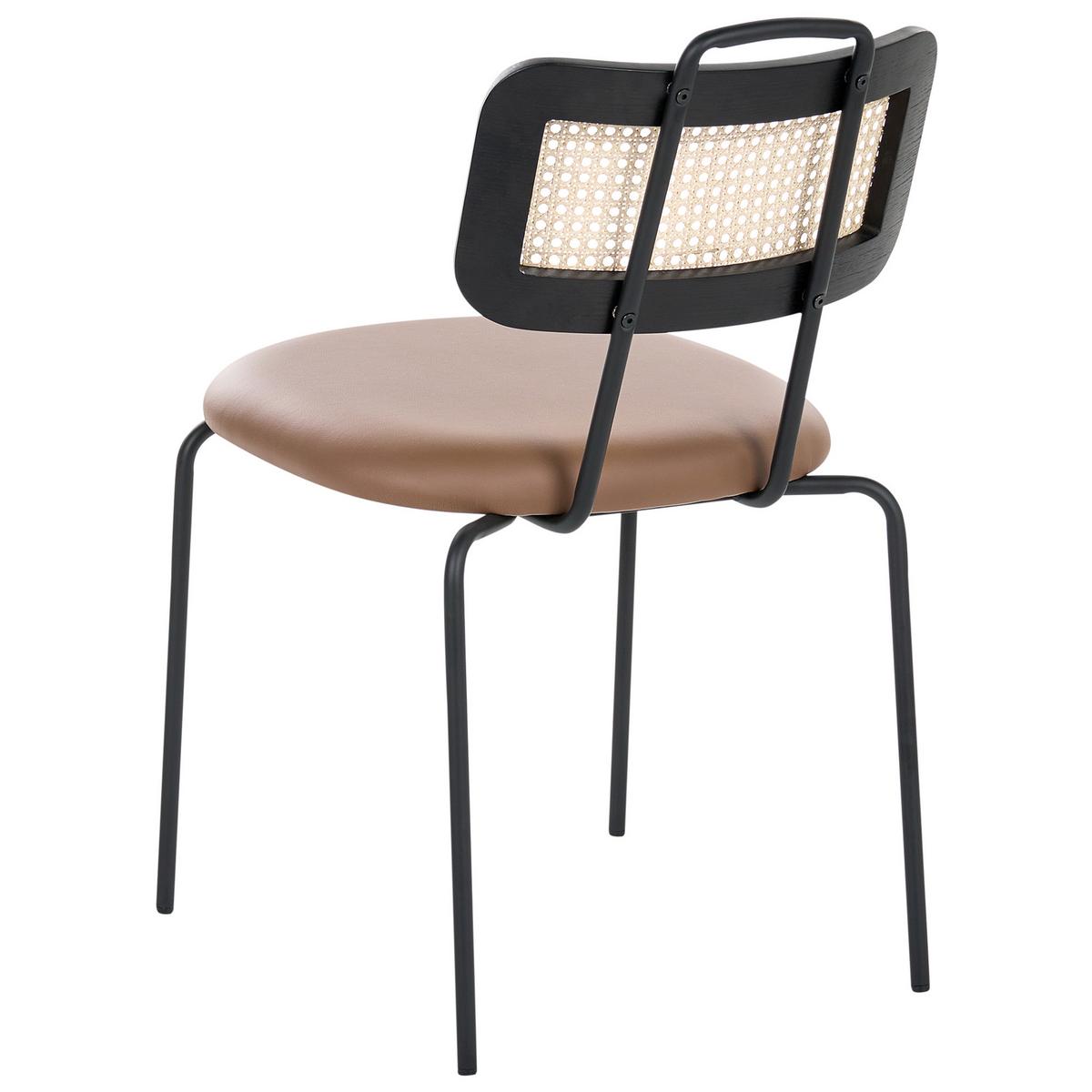 ESSZIMMERSTUHL 2er Set Metall Braun Adelanto - Braun, Kunststoff/Metall (48/81/58cm) - Beliani