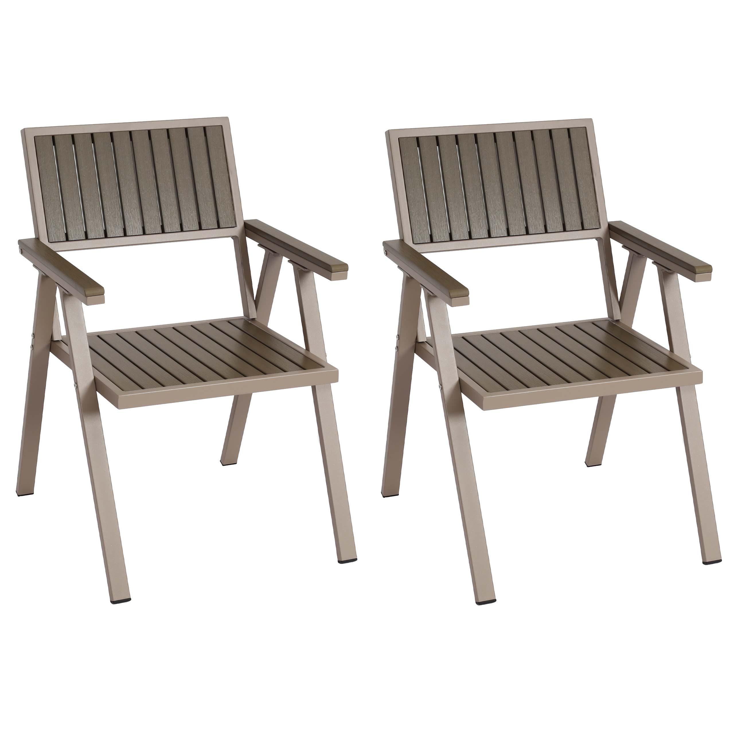 GARTENSTUHL Schwarz, Beige - Beige/Schwarz, Metall (57/87/53cm) - MCW