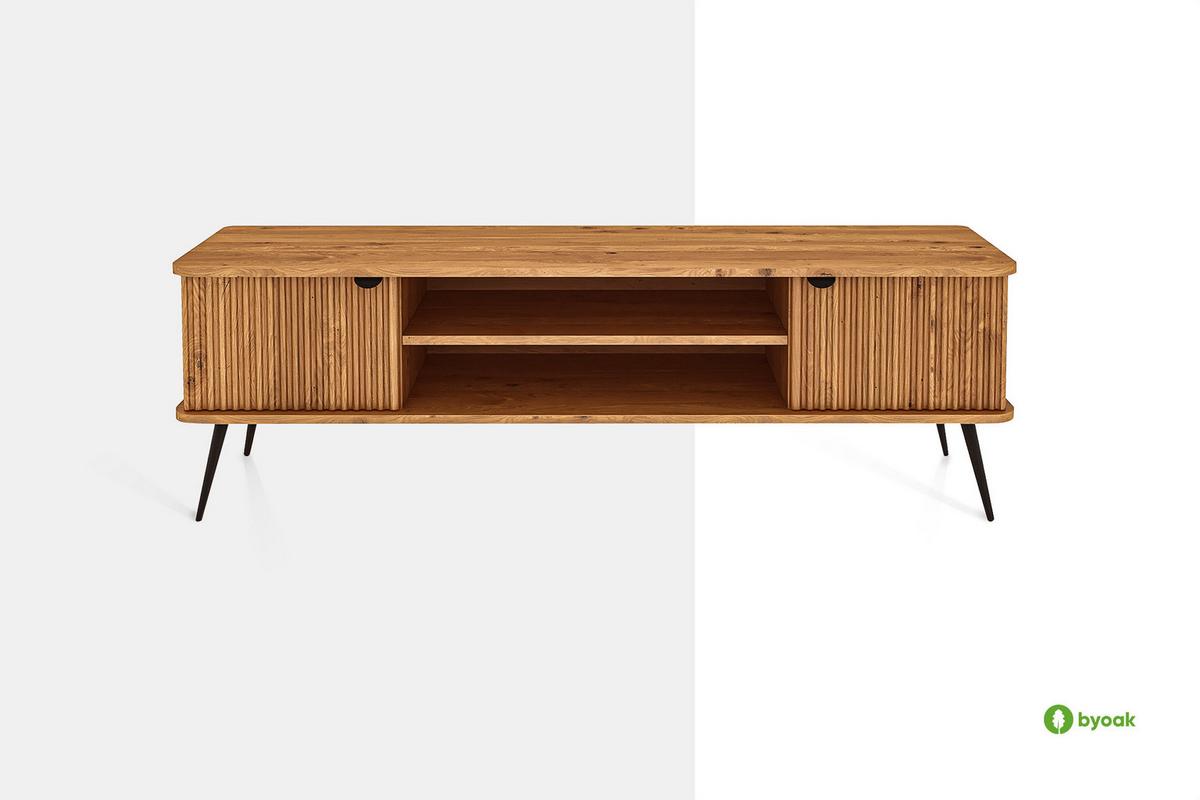 TV-STÄNDER LINA Wildeiche - Wildeiche, Holz (180/57/46cm) - byoak