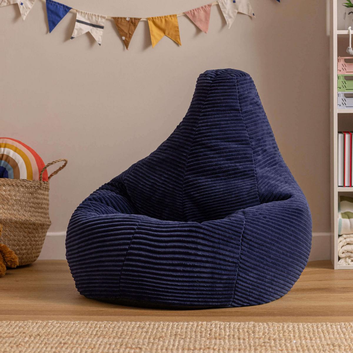 KINDERSITZSACK Sessel Dalton - Blau/Dunkelblau, Textil (69/59/65cm) - icon