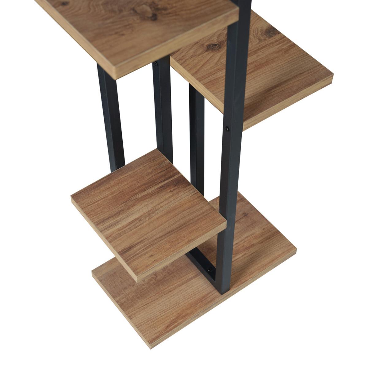 STANDREGAL Somero - Walnussfarben/Schwarz, Holzwerkstoff/Metall (34/150/21cm) - [en.casa]