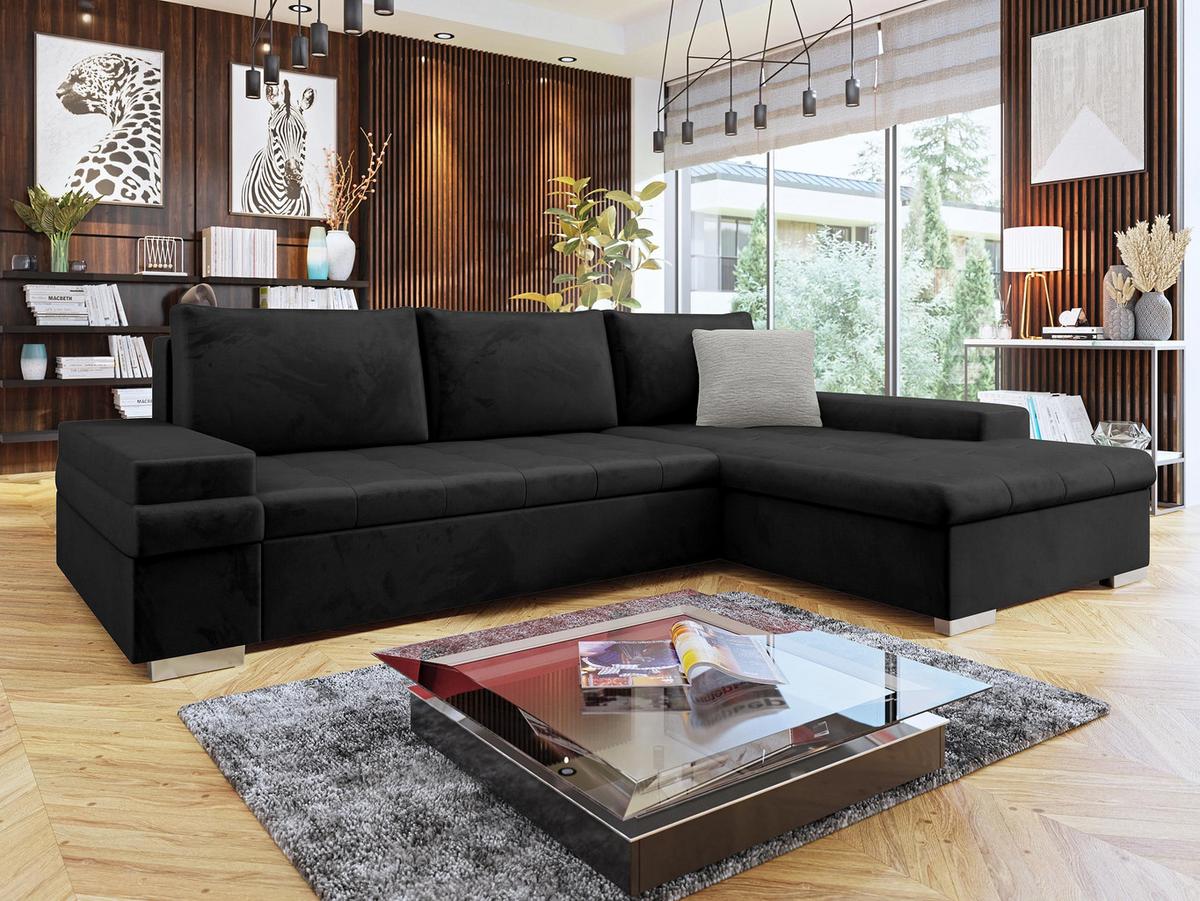 ECKSOFA Bangkok Mini Premium - Silberfarben/Hellgrau, Holz/Textil (274/182cm) - MIRJAN24
