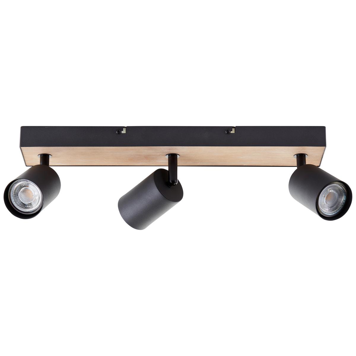 LED SPOT Jello Wood Schwarz/Holz 8/42/15,3 cm - Multicolor, Metall (8/42/15.3cm) - Brilliant