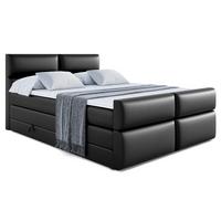 BOXSPRINGBETT BOXI3-Z KING - 160x200 - H3/H4 - Schwarz Hochglanz - Schwarz Hochglanz, Holzwerkstoff (160/200cm) - ALTDECOR