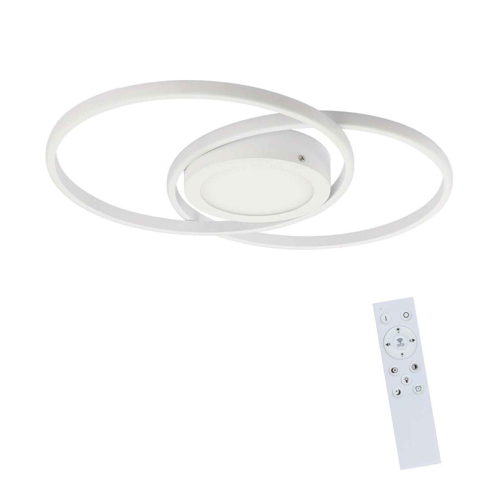 LED-DECKENLEUCHTE Schwarzwacht 33.2/4.0/47.4 cm - Weiß, Metall (47.4/33.2/4cm) - ZMH