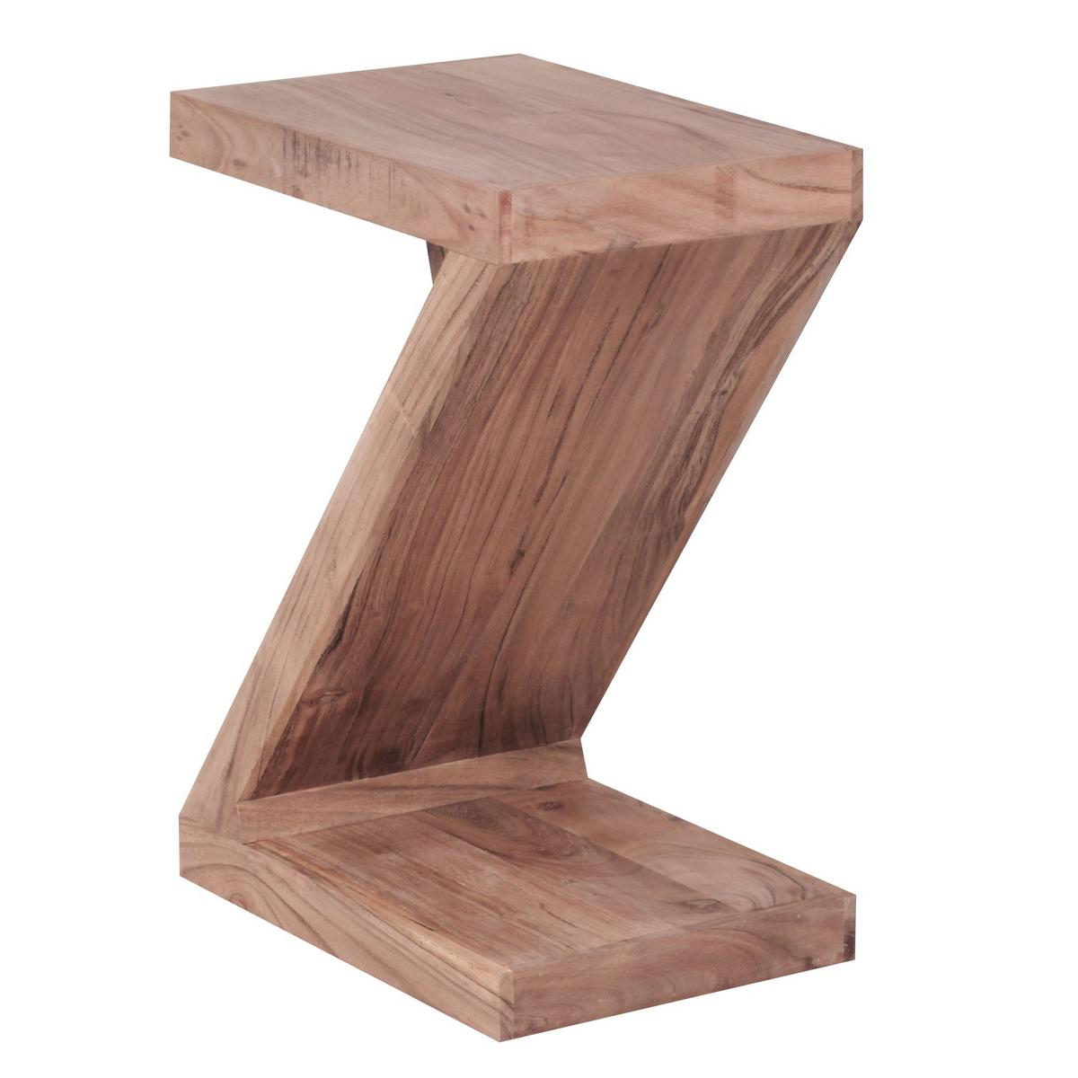 BEISTELLTISCH Massivholz Z Cube Landhausstil Design MUMBAI, Akazie 30x44x59 cm - Akaziefarben, Holz (44/30/59cm) - KADIMA DESIGN
