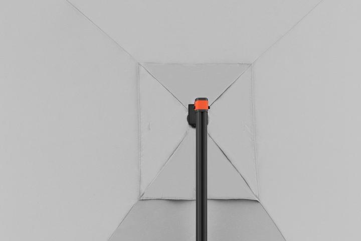 Ampelschirm Hellgrau Gestell Anthrazit Aluminium Stahl pulverbeschichtet matt neigbar