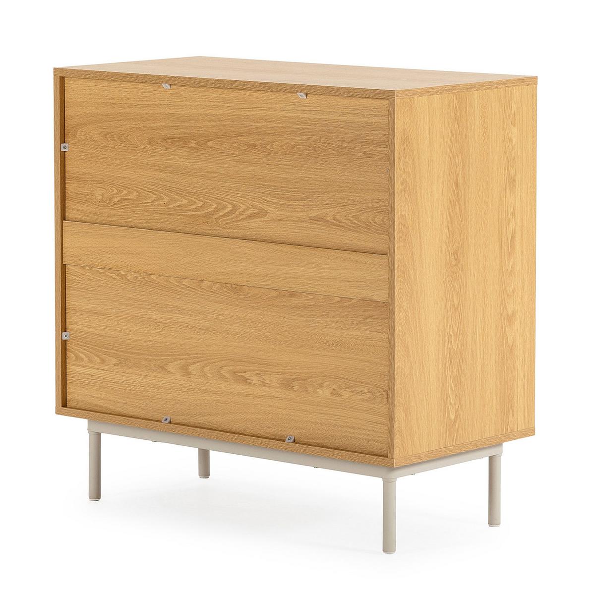KOMMODE 80/80/40 Cuzco Eichenfarbe/grau - Grau, Holzwerkstoff (80/80/40cm) - VS Venta-stock