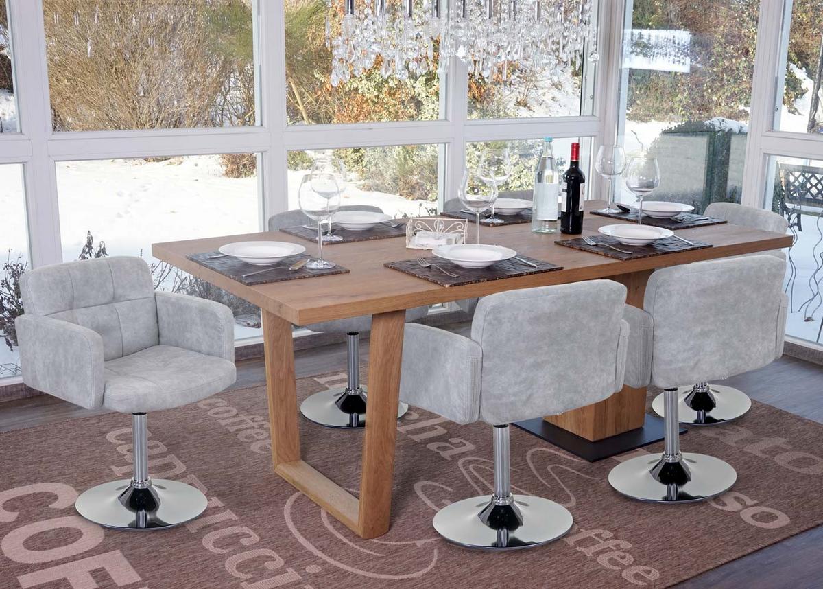 ESSZIMMERSTUHL Grau 6er-Set - Grau, Textil (60/80/55cm) - MCW