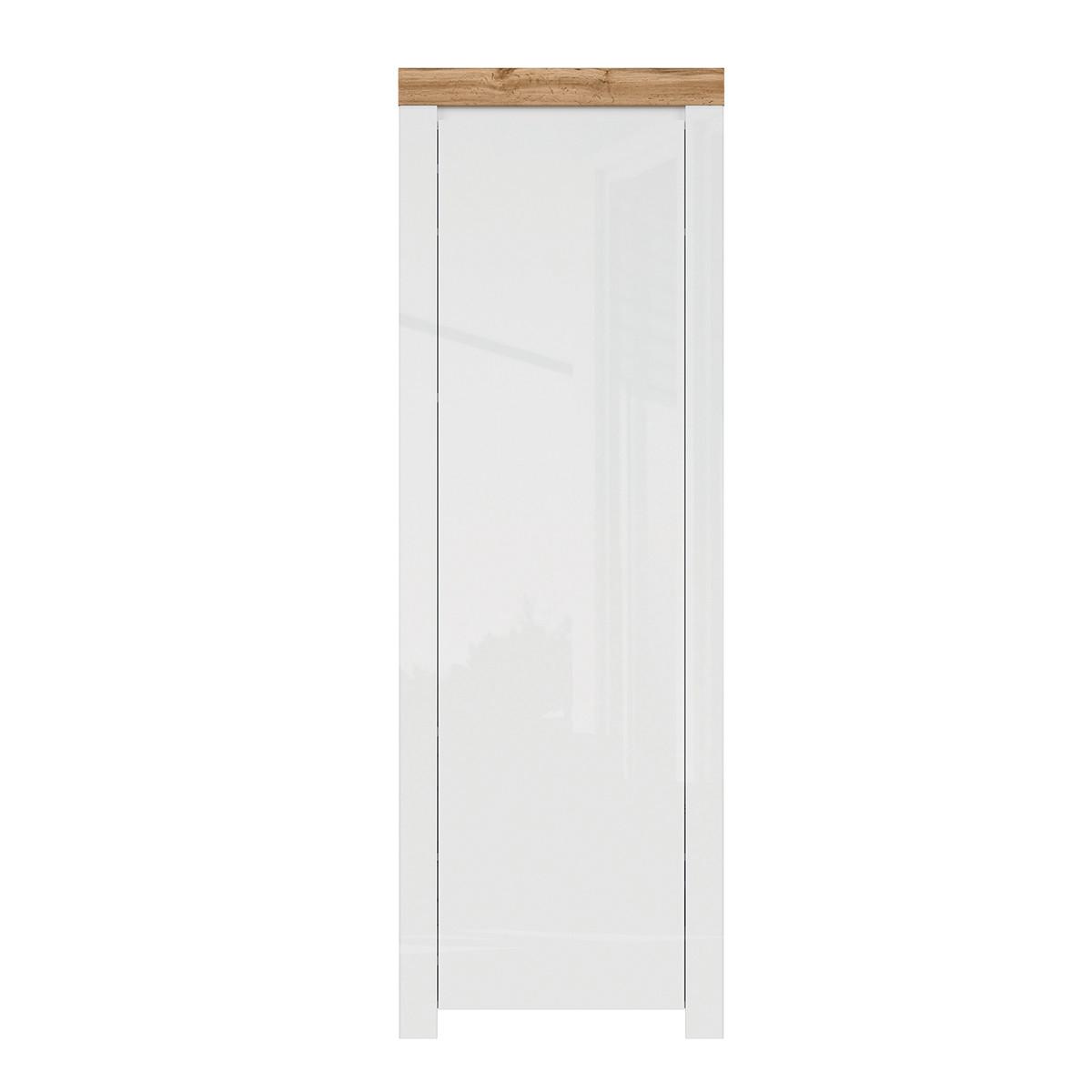 EINGANGSMÖBEL Hella Weiß und Holz - Weiß, Holzwerkstoff (68/203/37cm) - Petits-meubles