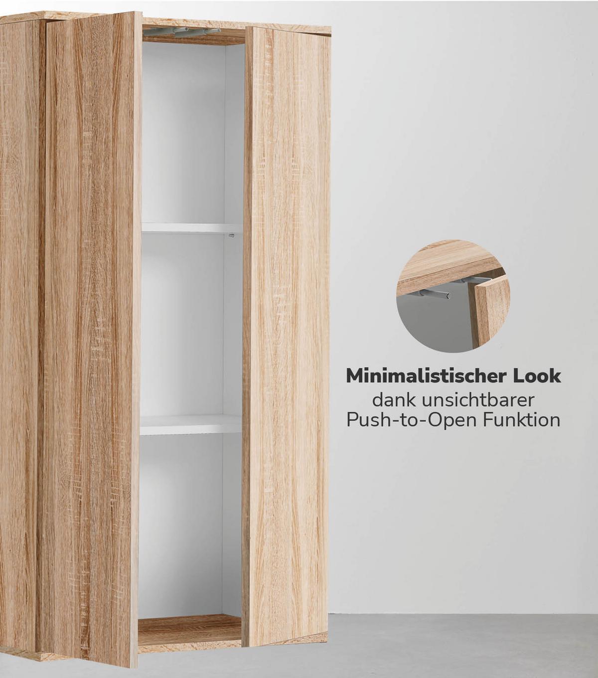MEHRZWECKSCHRANK Der Schlanke - Sonoma Eiche, Holzwerkstoff (60/110/34cm) - Mokebo