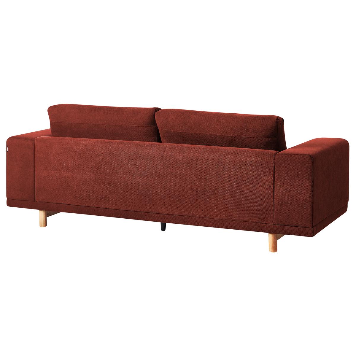 3-SITZER-SOFA Stoff Rot Nivala - Rot, Textil (220/76/84cm) - Beliani
