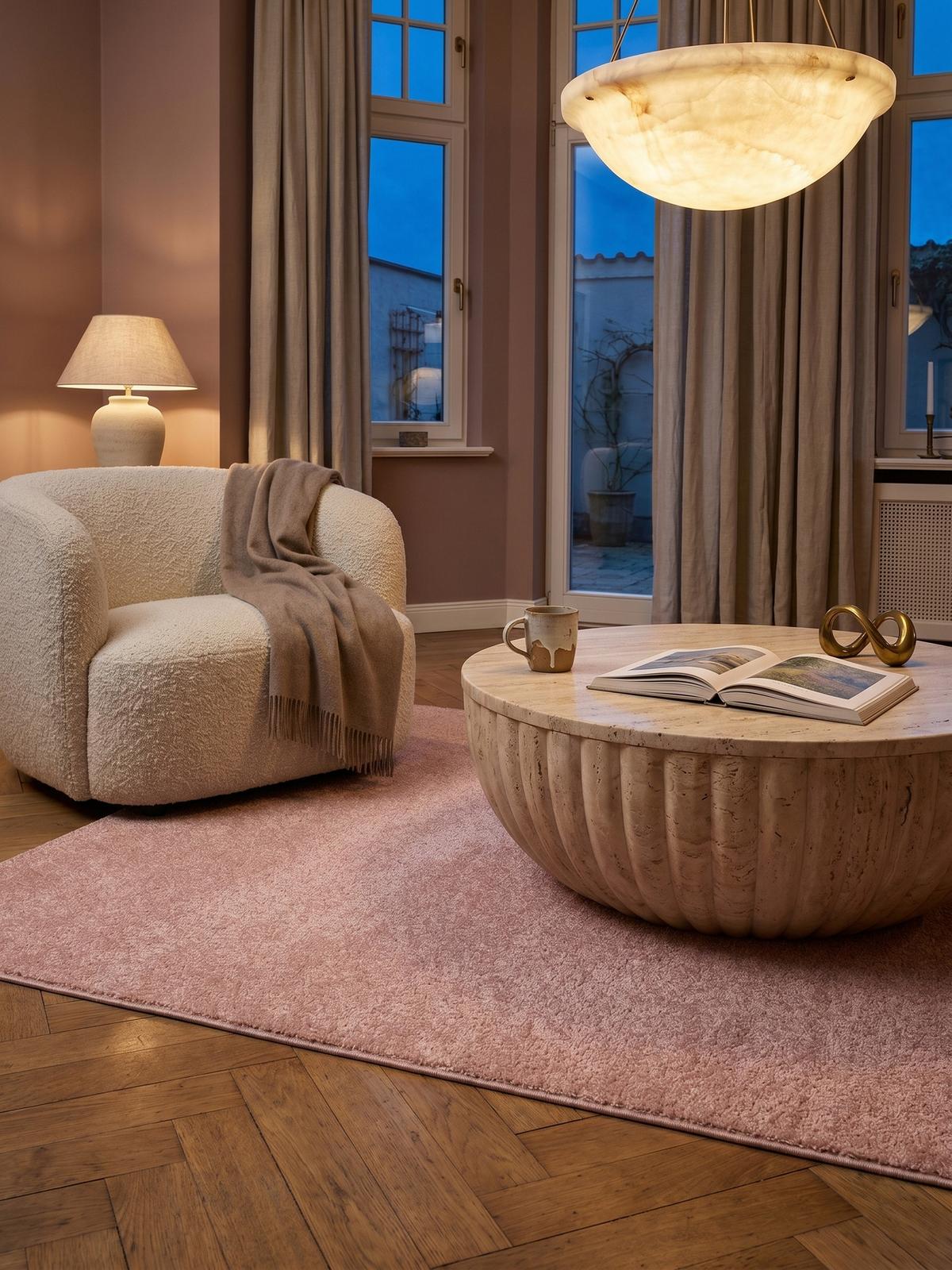 TEPPICH Kurzflor MAIN in Rosa, einfarbig, 200 x 290 cm - Rosa, Textil (200/290cm) - KADIMA DESIGN