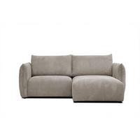 ECKSOFA TAUER 3-Sitzer, taupe - Taupe/Schwarz, Holzwerkstoff/Kunststoff (206/173cm) - Wozimo