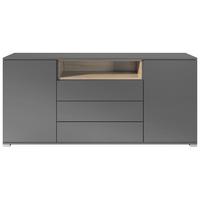 SIDEBOARD Skadu Eiche sägerau - Eiche San Remo, Holzwerkstoff (166.5/75.5/35cm) - Vladon
