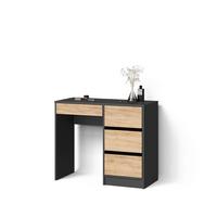 SCHMINKTISCH Imola Anthrazit/Goldkraft Eiche ohne Spiegel - Honigeiche/Anthrazit, Holzwerkstoff (55/90/75cm) - Livinity®