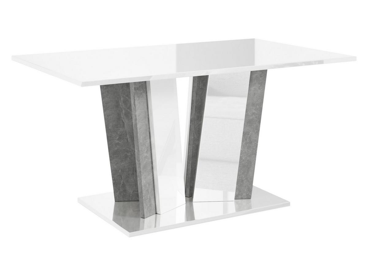 COUCHTISCH Doha II - Weiß Hochglanz/Grau, Holzwerkstoff (60/100/55cm) - MIRJAN24