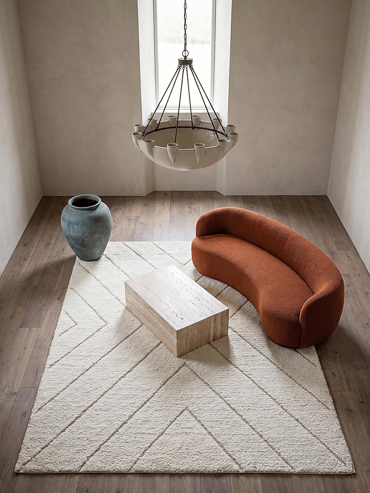 HOCHFLORTEPPICH Berber ATRIO Polypropylen Creme 160 x 230 cm - Beige, Textil (160/230cm) - KADIMA DESIGN
