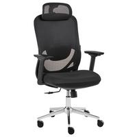 BÜROSTUHL SchwarzErvione - Schwarz, Textil (60/118/60cm) - Beliani