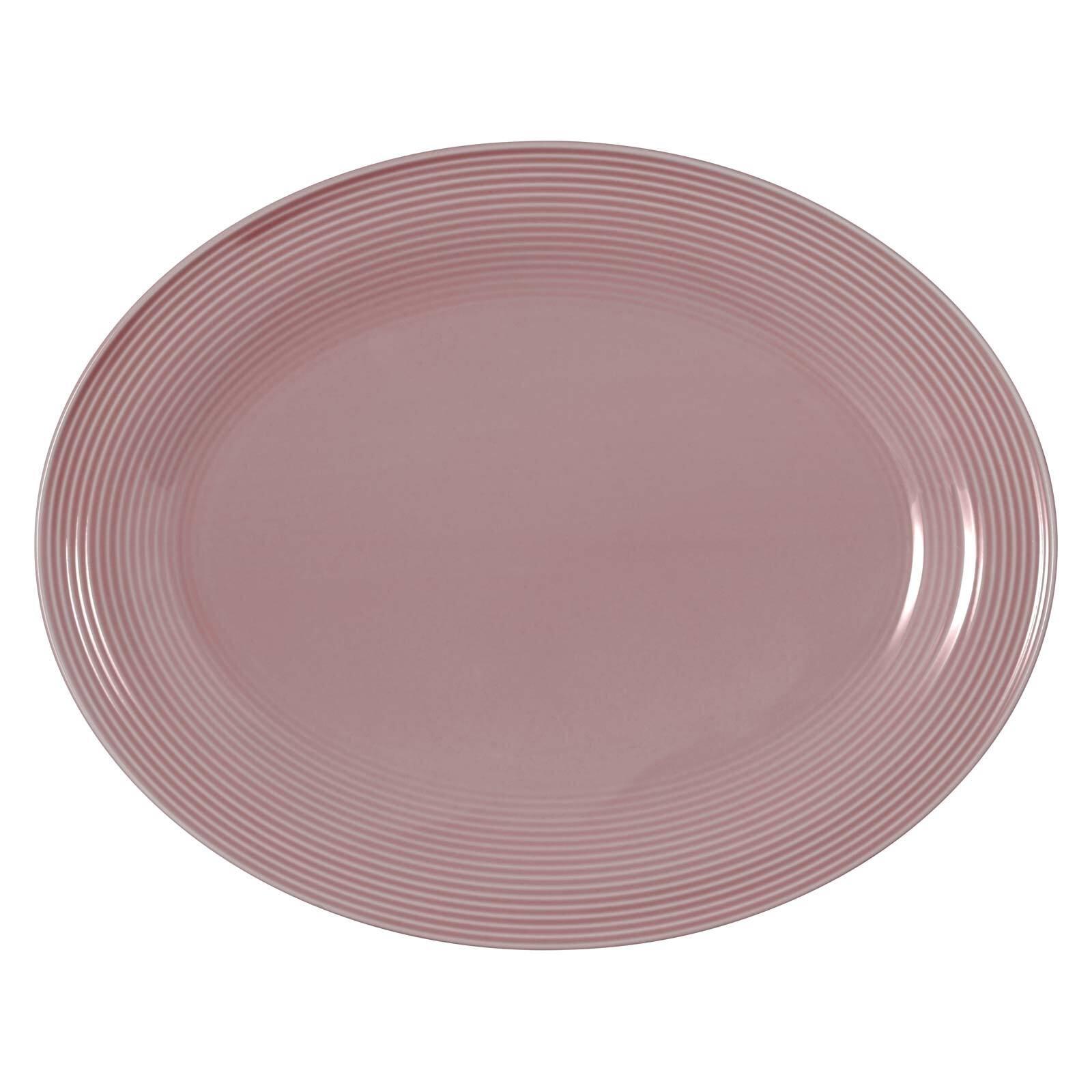 SERVIERPLATTE Beat Color Glaze Altrosa 35 x 28 cm - Dunkelrosa, Keramik (28/2.2/35.3cm) - Seltmann Weiden