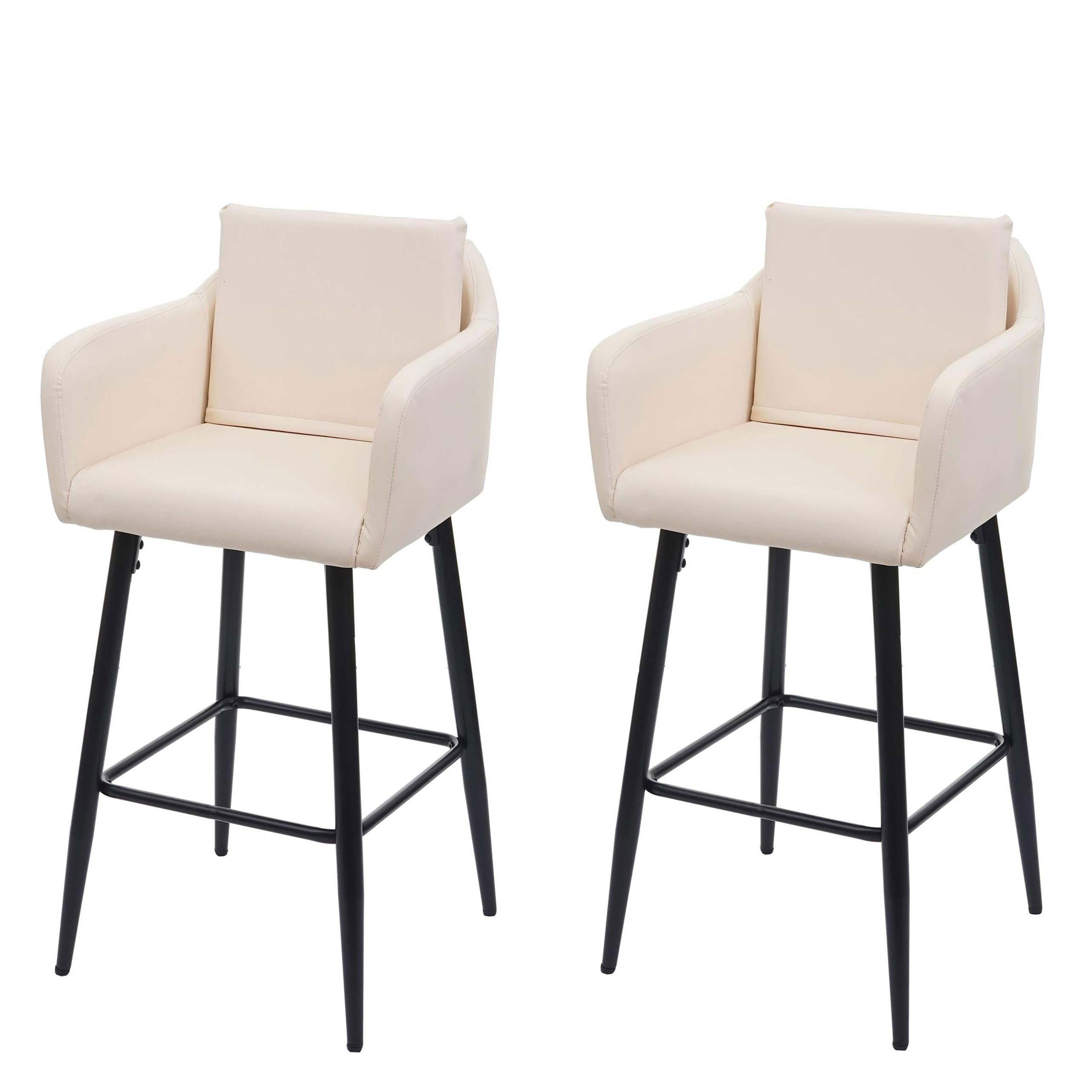 BARHOCKER Cremeweiß 2er-Set - Weiß, Textil (54/105/53cm) - MCW