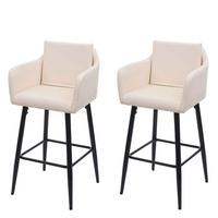 BARHOCKER Cremeweiß 2er-Set - Weiß, Textil (54/105/53cm) - MCW