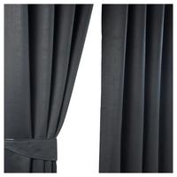 VERDUNKELUNGSVORHÄNGE Fischgrät mit Thermo-Funktion, Ösen 167/228 cm - Schwarz, Textil (167/228cm) - Homescapes