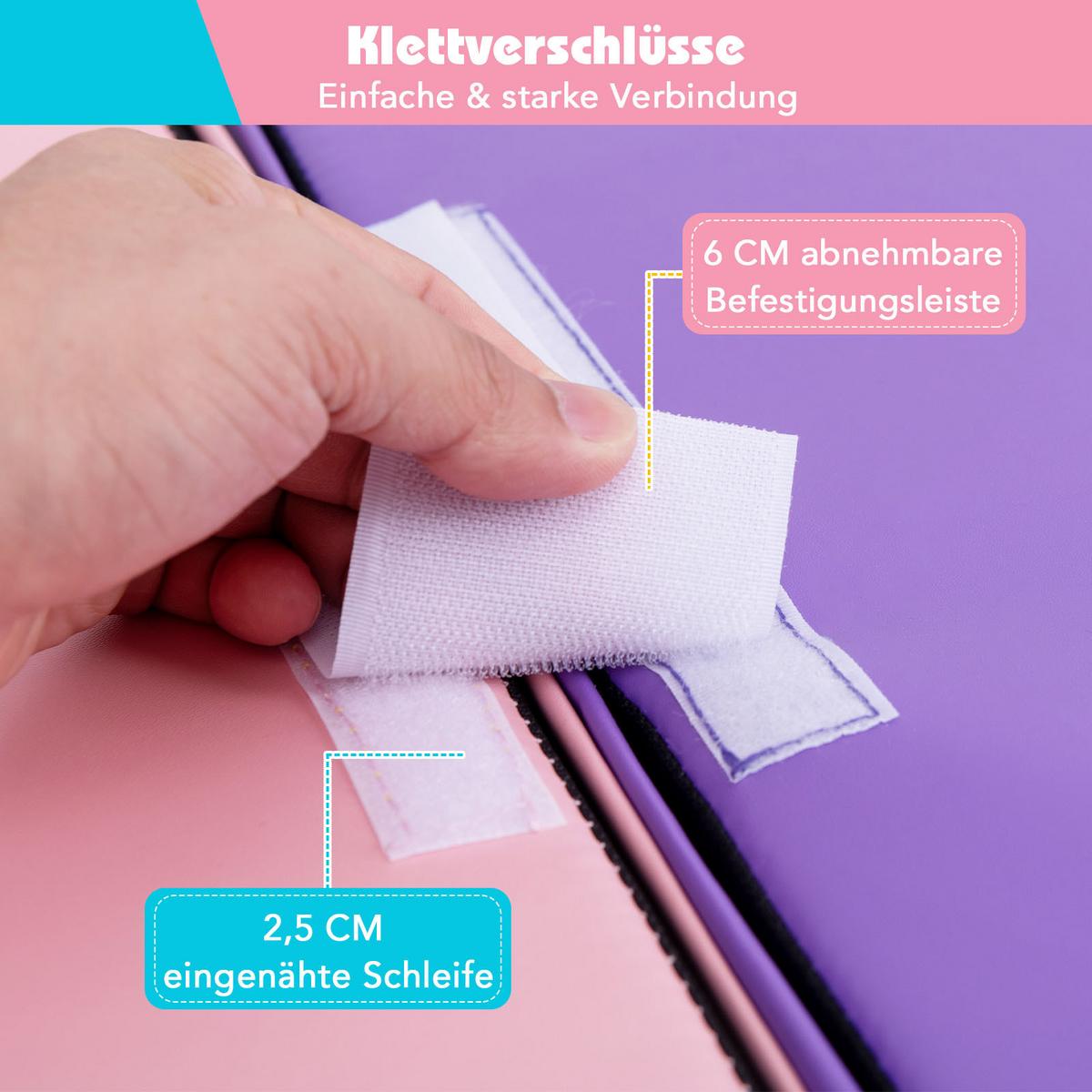 SOFTBAUSTEINE Lila(2er-Set) - Violett, Kunststoff (100/25/50cm) - COSTWAY