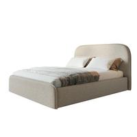 BETT 140x200 - Polsterbett mit Bettkasten und Metallrahmen - Modern Betten - Eleganter Puente-Stoff - Kollektion Vienna - Beige - Beige, Holz/Textil (140/200cm) - Alpi-Möbel