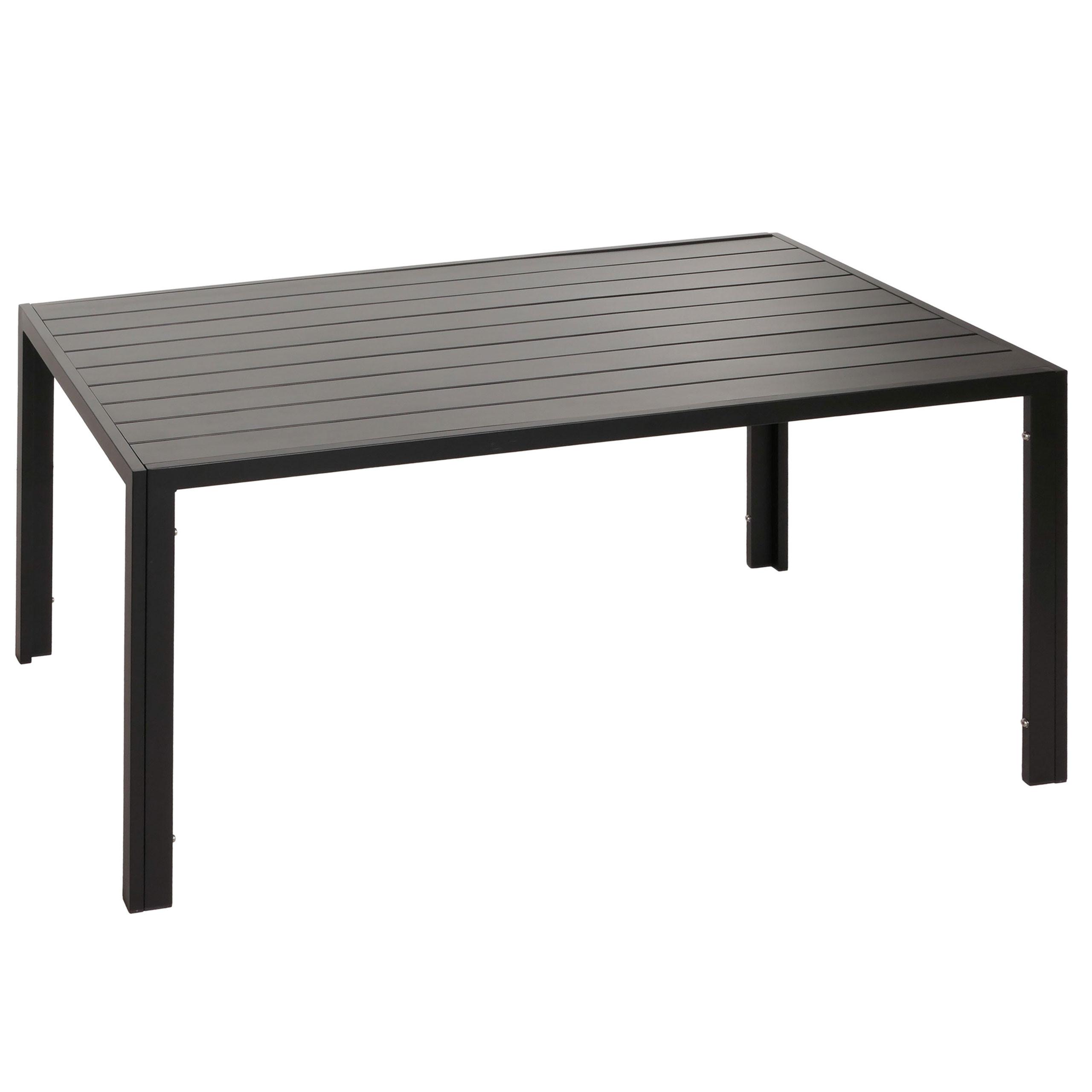 ALU-ESSTISCH rechteck Anthrazit - Anthrazit, Metall (80/140/72cm) - MCW
