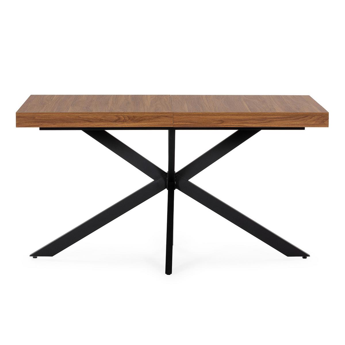 ESSTISCH Genova Walnuss-Optik, 140-180 cm - Walnussfarben, Holzwerkstoff (80/140/75cm) - VS Venta-stock