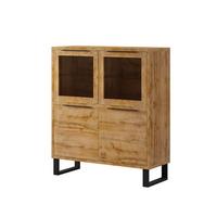 GESCHIRRSCHRANK Eden Holz und Metall - Braun, Holzwerkstoff (120/140/45cm) - Petits-meubles