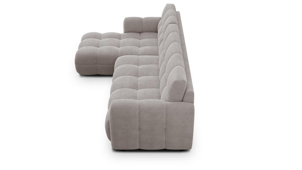 ECKSOFA MELLOW 4-Sitzer, beige - Beige/Schwarz, Holz/Textil (262/156cm) - Wozimo