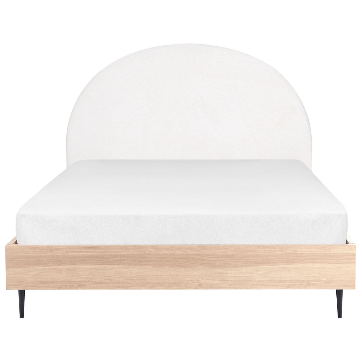 BETT 160/200cm Cremeweiß Millay - Creme, Textil (160/200cm) - Beliani