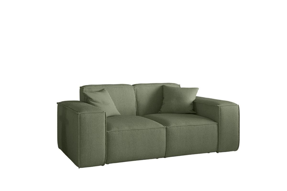 SOFA Celes Premium 2-sitzer Stoff Scala - Jadegrün, Holzwerkstoff/Textil (186/73/88cm) - Fun Möbel