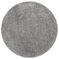 LUXUS HOCHFLOR LANGFLOR TEPPICH MILANO RUND - Grau, Textil (160/160cm) - Snapstyle