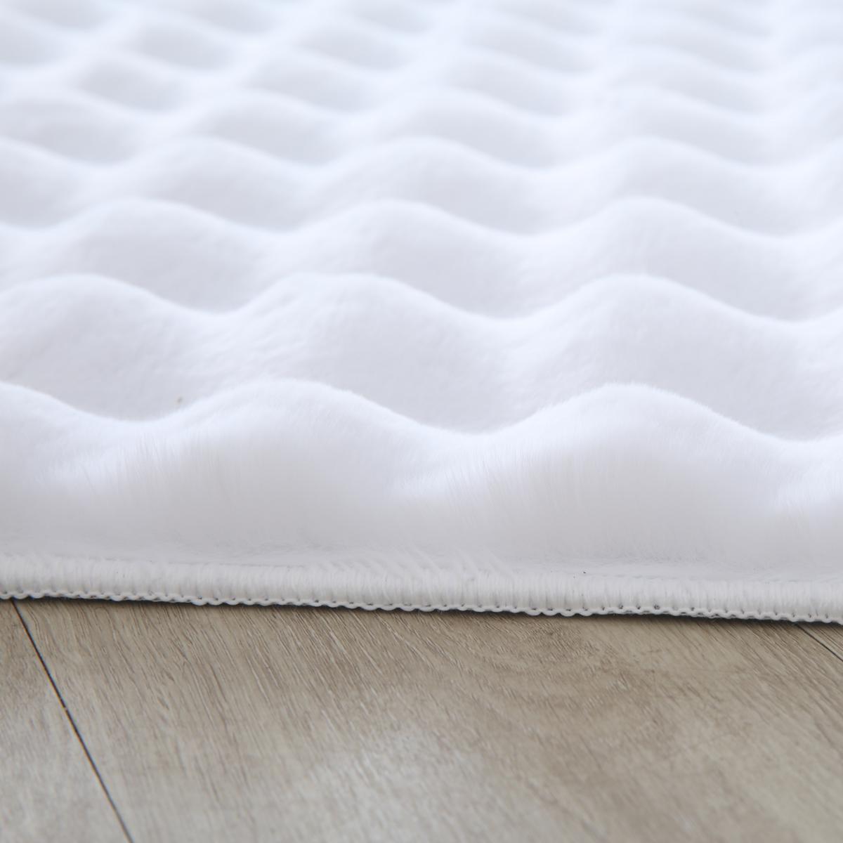 HOCHFLORTEPPICH Waschbar NAUDERS, einfarbig, Weiß, 140 x 200 cm - Weiß, Textil (200/140cm) - KADIMA DESIGN
