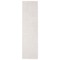 TEPPICH aus Wolle DEBEN in Elfenbein, mit Schachbrettmuster, 60 x 230 cm - Beige, Textil (60/230cm) - KADIMA DESIGN