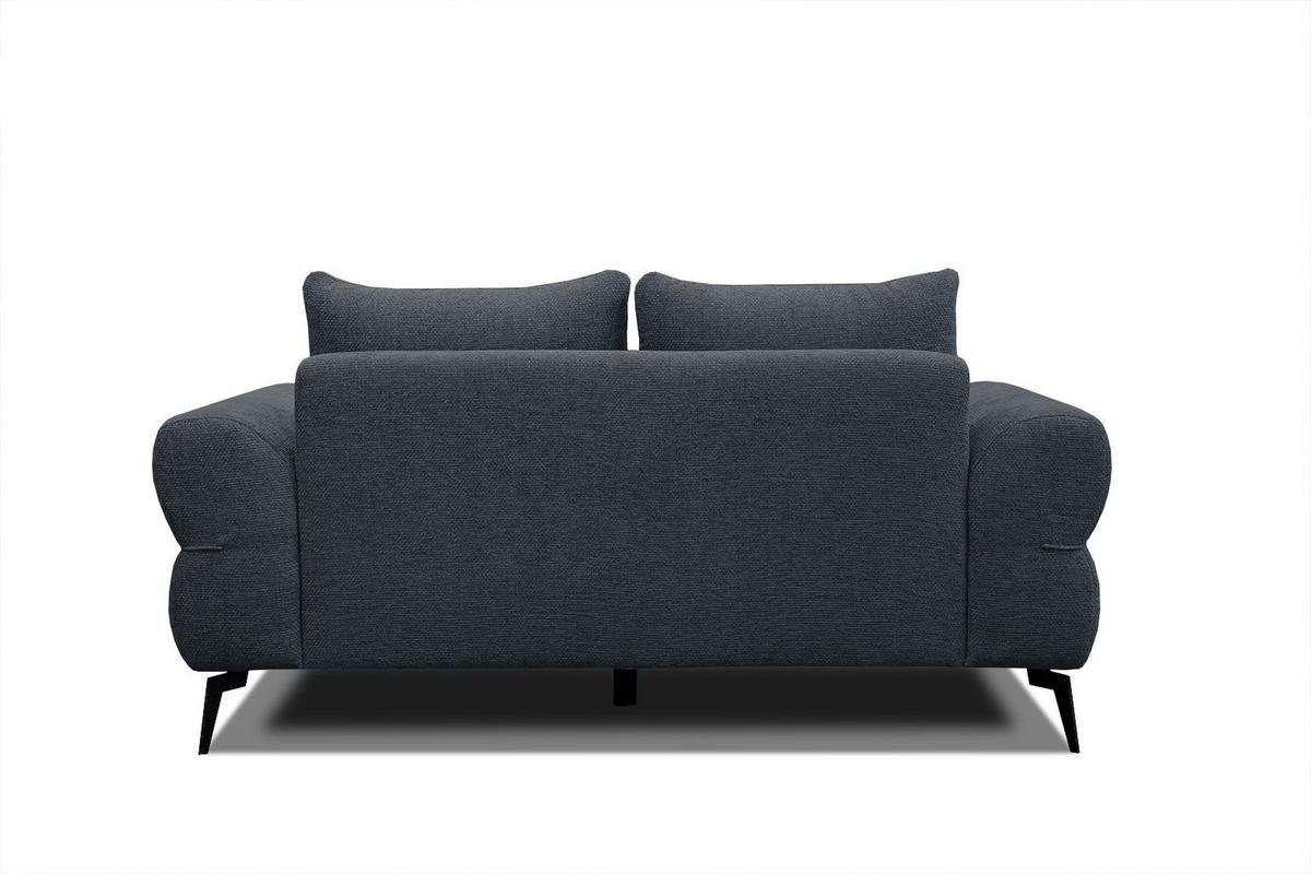 SOFA SALVINI 2-Sitzer, dunkelblau - Schwarz/Dunkelblau, Holzwerkstoff/Textil (176/88/99cm) - Wozimo