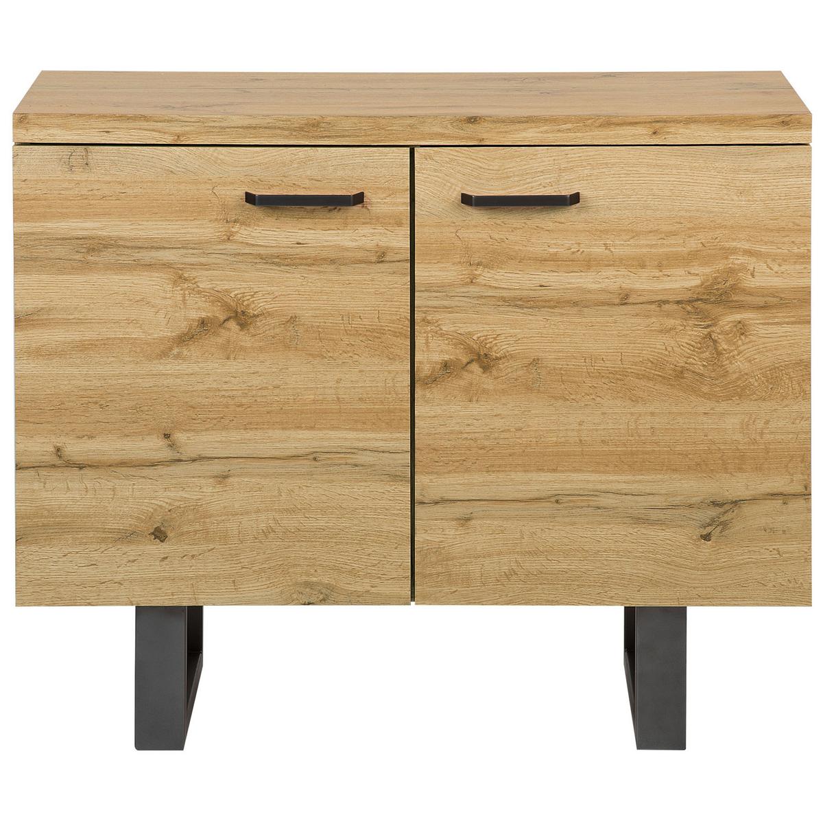 SCHRANK Hellbraun Timber - Braun, Holzwerkstoff (94/79/42cm) - Beliani