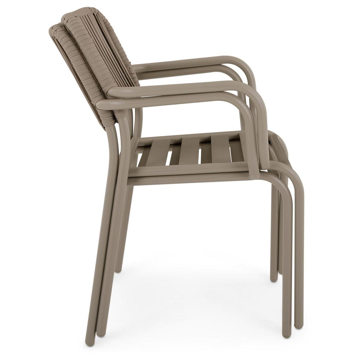 GARTENSTÜHLE VOLONTE 6er-Set braun - Braun, Textil (56/81/65cm) - IDIMEX