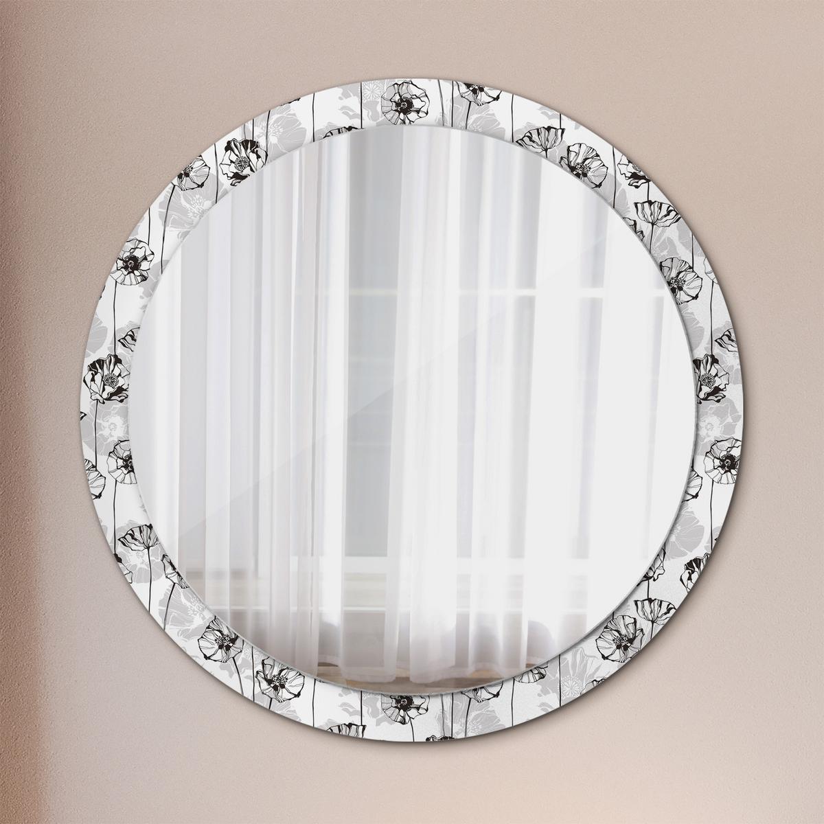 SPIEGEL Rund Ø 100 cm mit Aufdruck - Weiß, Glas (100/100/0.4cm) - Wallfluent