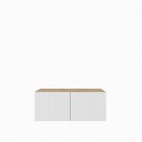 LOWBOARD VAREN 100/41/40 cm, Hängender TV-Schrank Eiche Artisan - Weiß/Eiche Artisan, Holzwerkstoff (100/41/40cm) - MASSENO