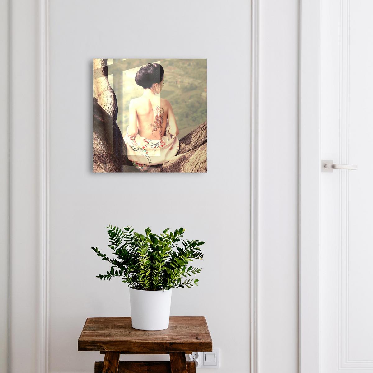 SCHLÜSSELBOX Schwarz 30x30 cm- Türöffnung nach rechts - Harmonie der Natur - Braun, Metall (30/30/5cm) - TULUP