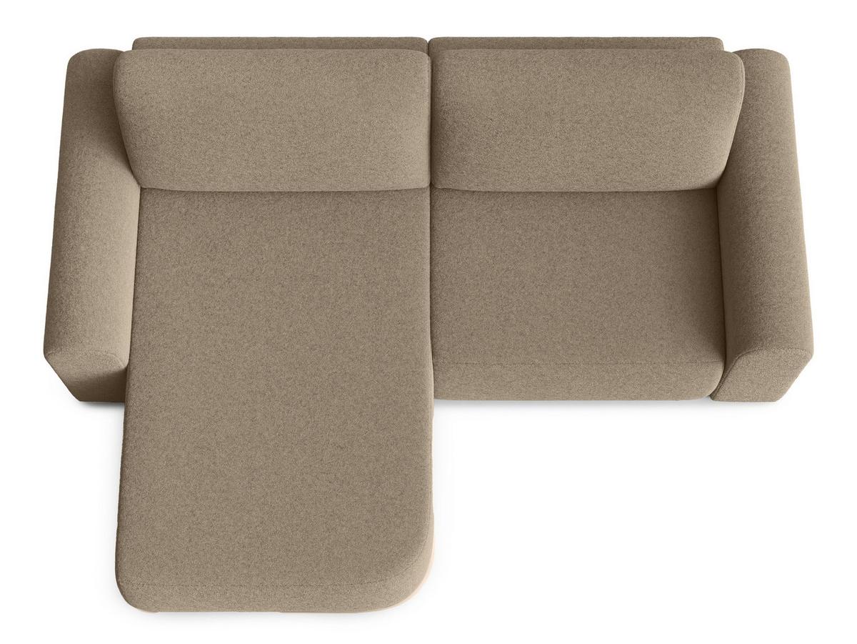 ECKSOFA L Form Otterton Braun 250/180/95 cm Links mit Schlaffunktion - Schwarz/Braun, Kunststoff/Textil (180/250cm) - AX Living