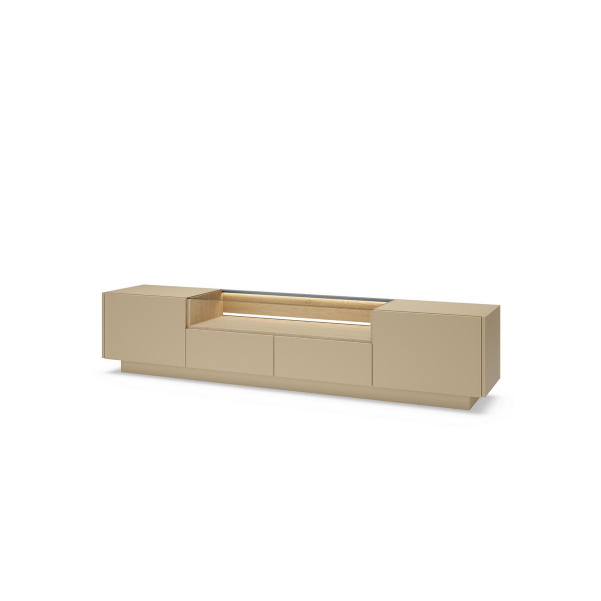 LOWBOARD PORTA 203/43,4/39,5 cm, Beige - Beige, Holzwerkstoff (203/43.4/39.5cm) - MASSENO